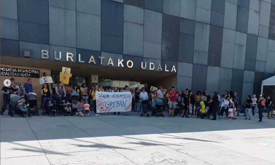 Movilización de la plataforma en Burlada