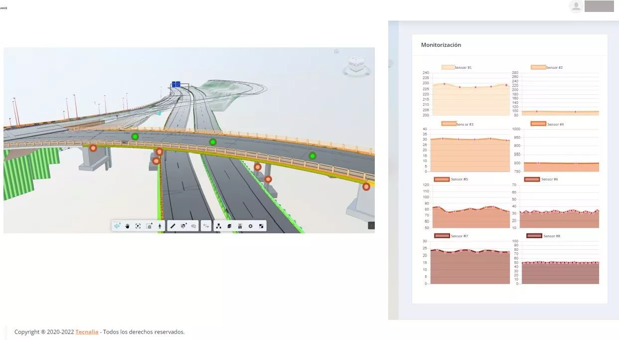 Imagen en 3D del viaducto de Kukularra, la primera infraestructura intelitegente operativa en TESCOR
