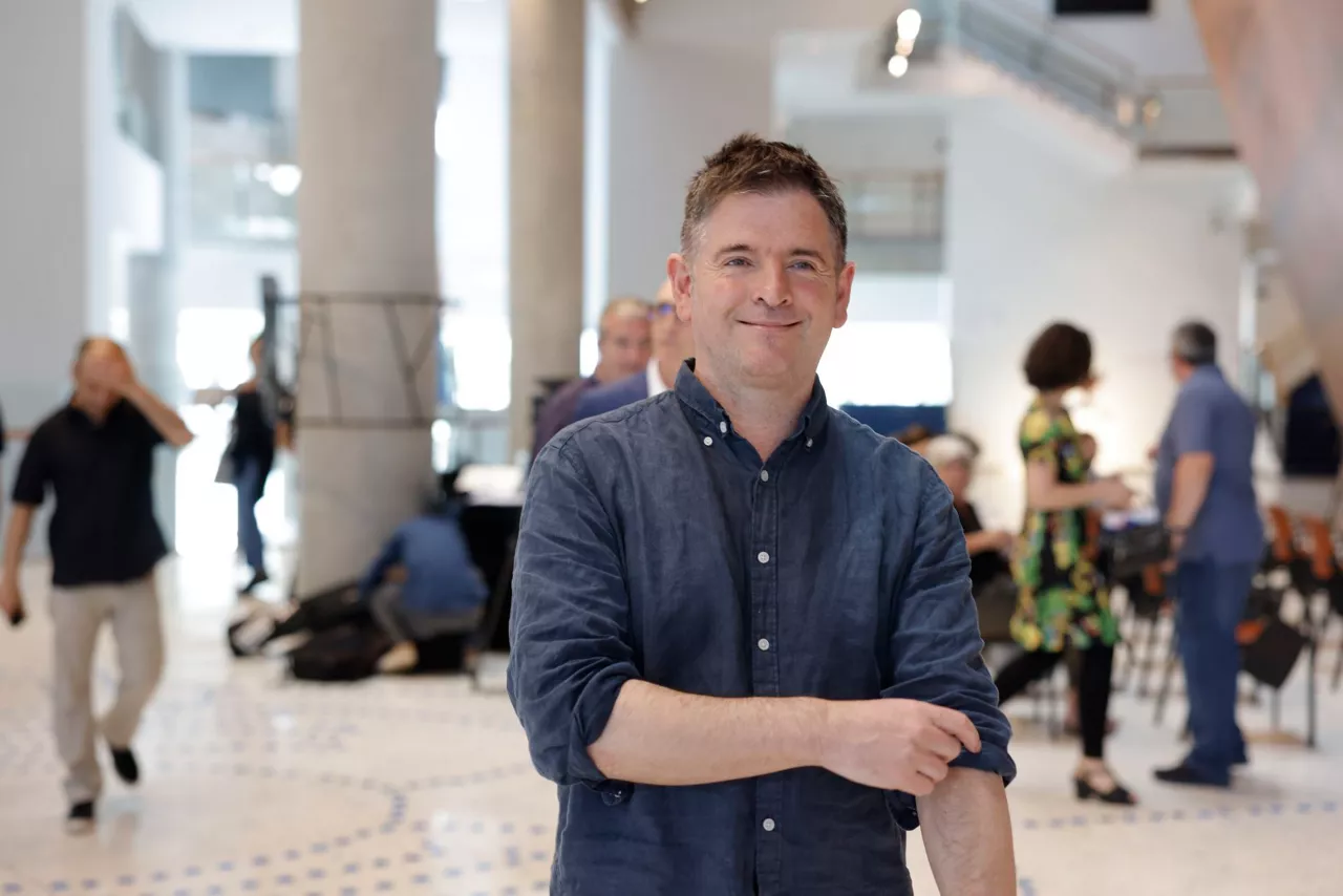 Mikel Urdangarin, proiektuaren aurkezpenean