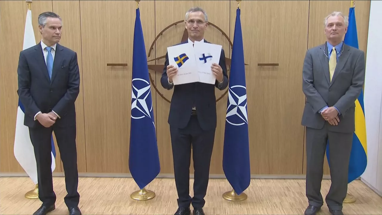 NATOn sartzeko eskaera egin dute. Agentzietako bideo batetik ateratako irudia.