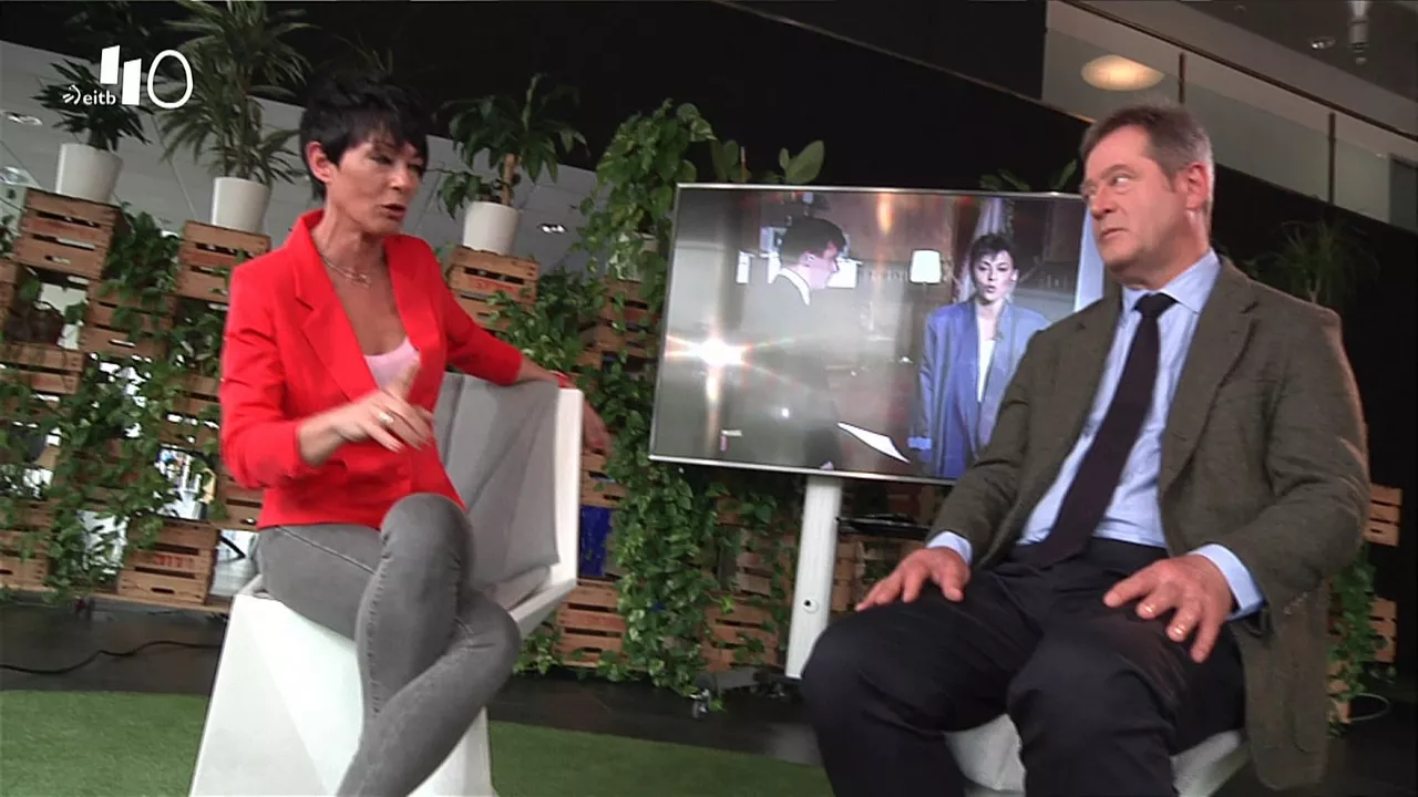 Maddalen Iriarte eta Bingen Zupiria. EITB Mediaren bideo batetik ateratako irudia.