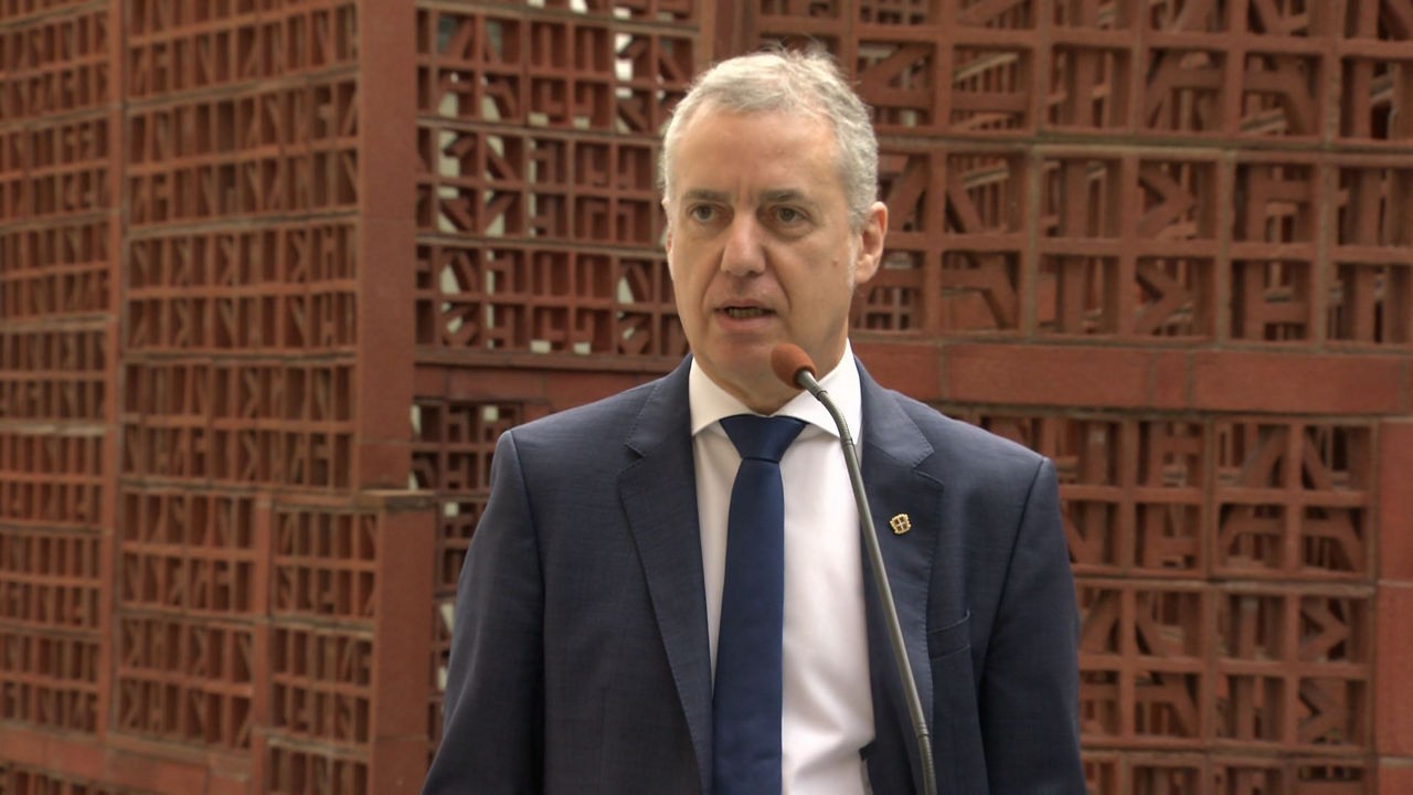 Iñigo Urkullu. Imagen obtenida de un vídeo de EITB Media.