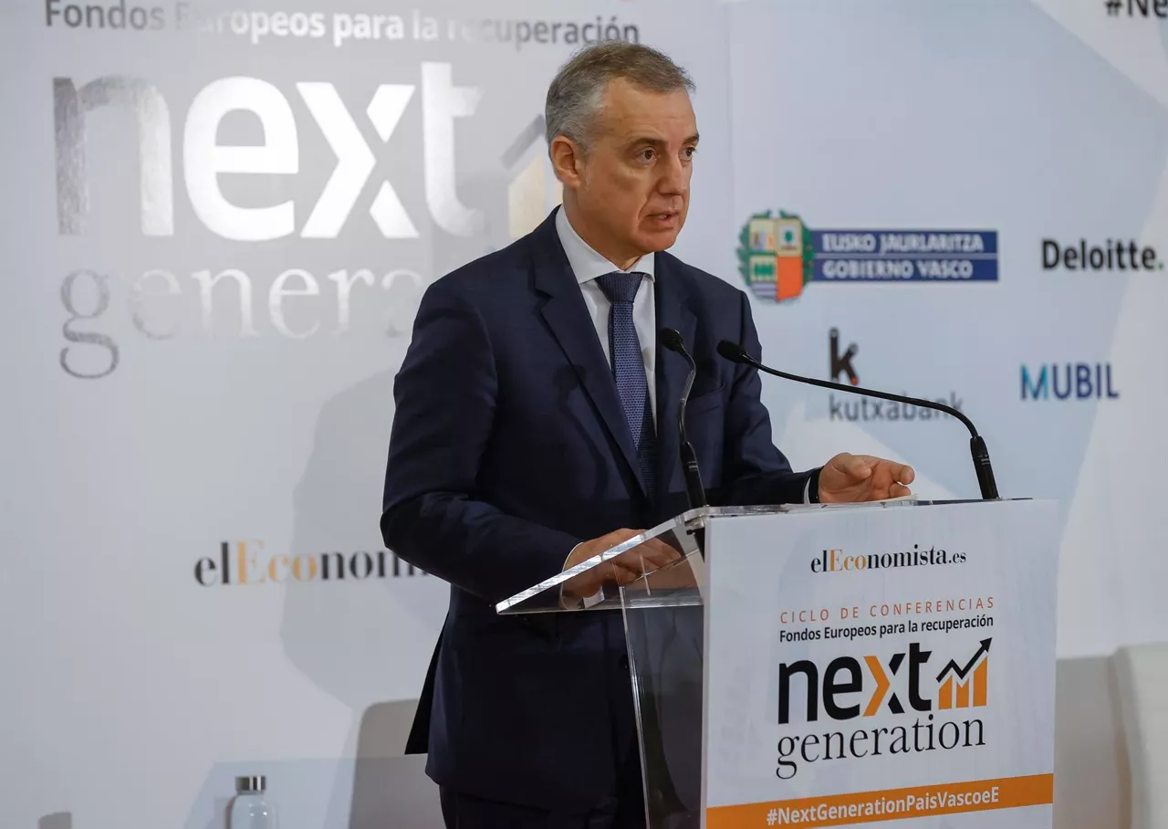 Iñigo Urkullu este miércoles en Bilbao en la jornada empresarial Next Generation Euskadi
