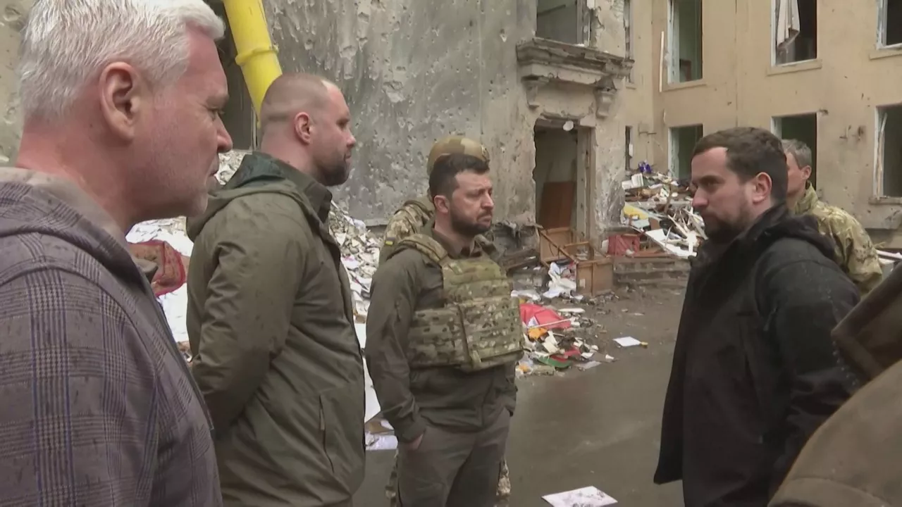 Volodimir Zelenski. Agentzietako bideo batetik ateratako irudia.