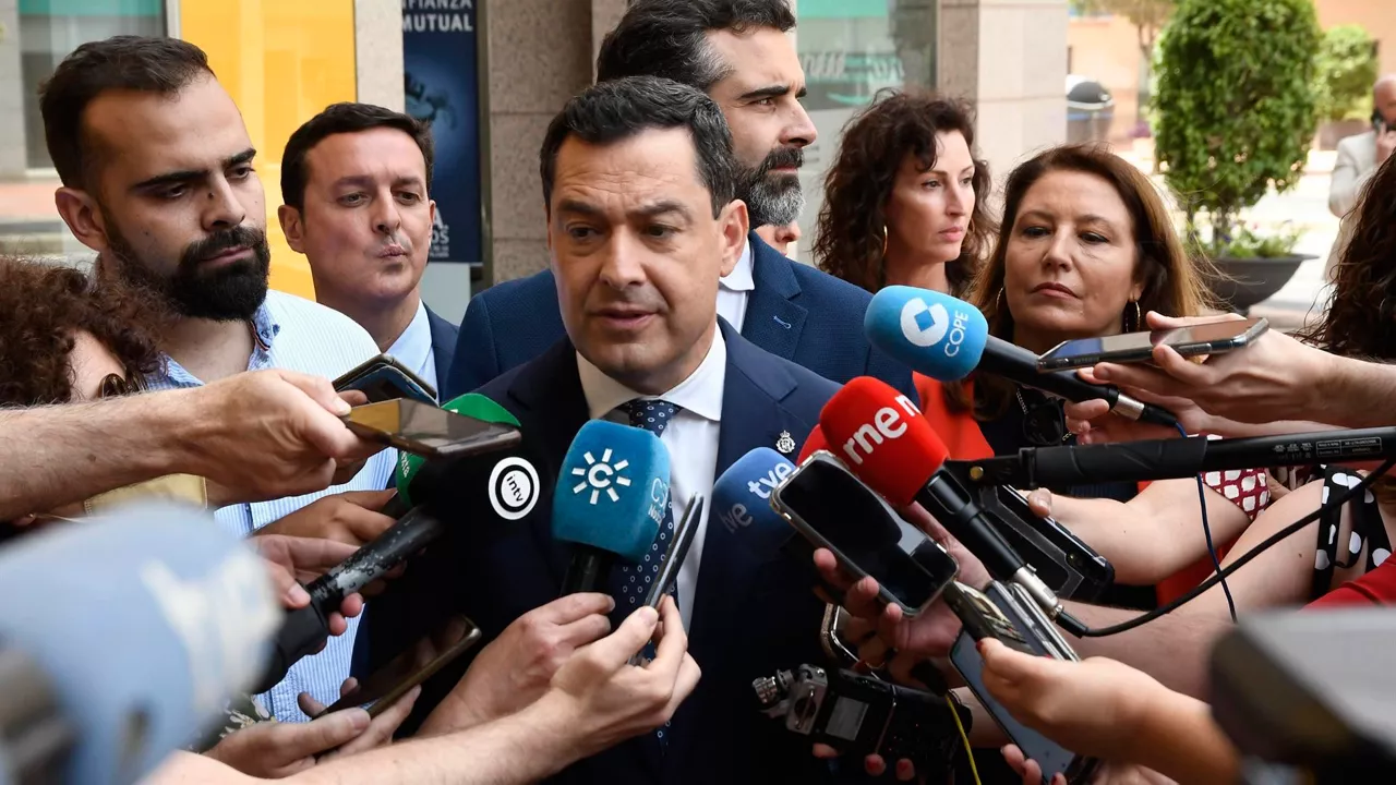 Juanma Moreno (PP), actual presidente y principal candidato. EFE