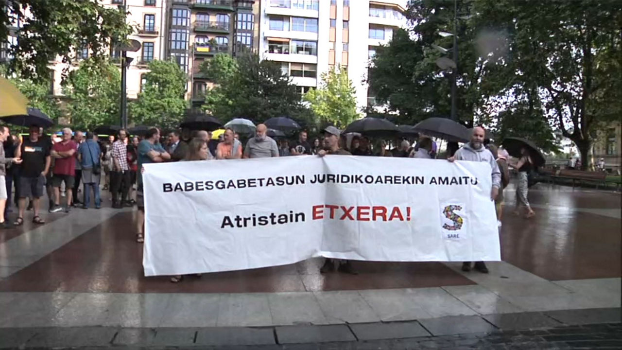 Concentración en Donostia. Imagen: EITB Media