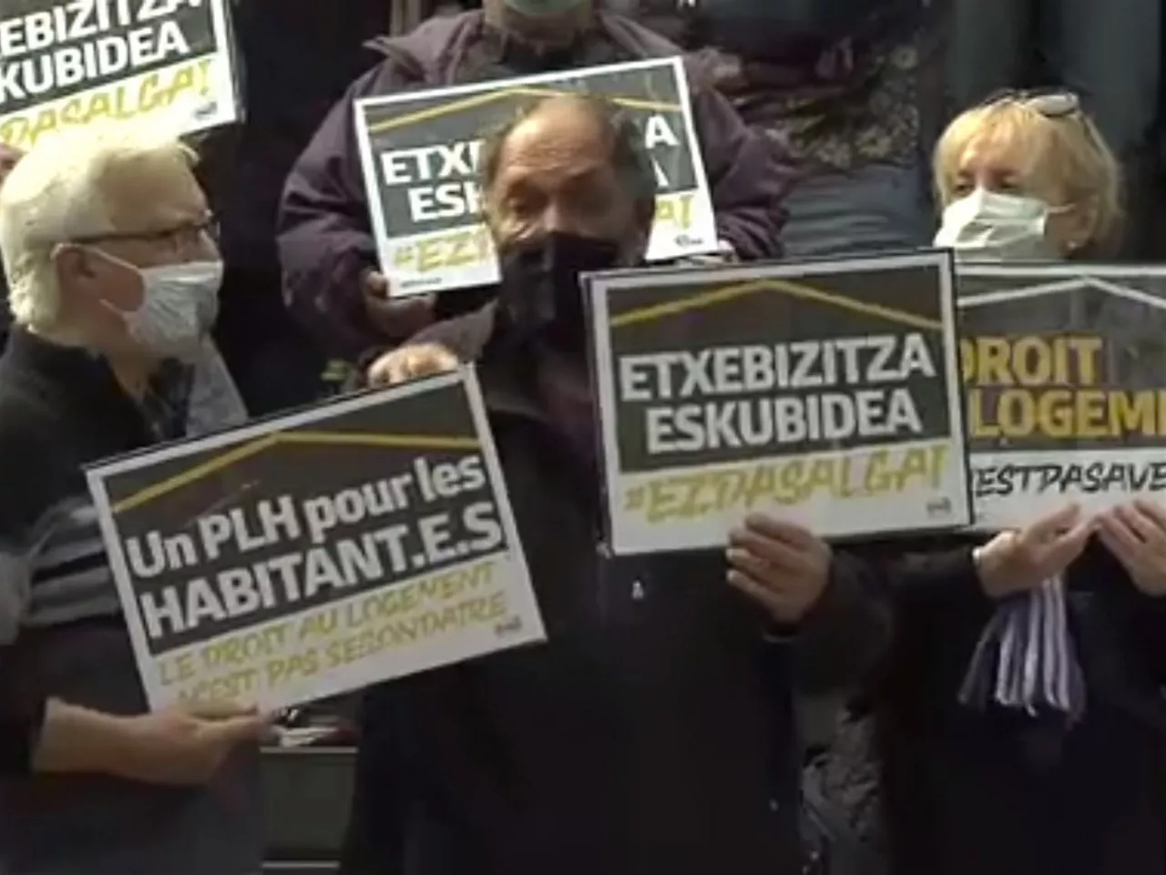 Etxebizitza eskubidearen aldeko protesta baten artxiboko irudia. Argazkia: EITB Media