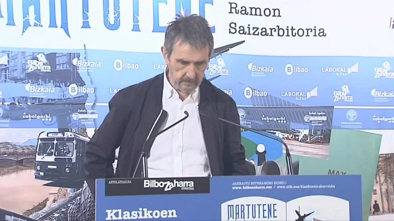 Ramon Saizarbitoria. EITB Mediaren bideo batetik ateratako irudia.