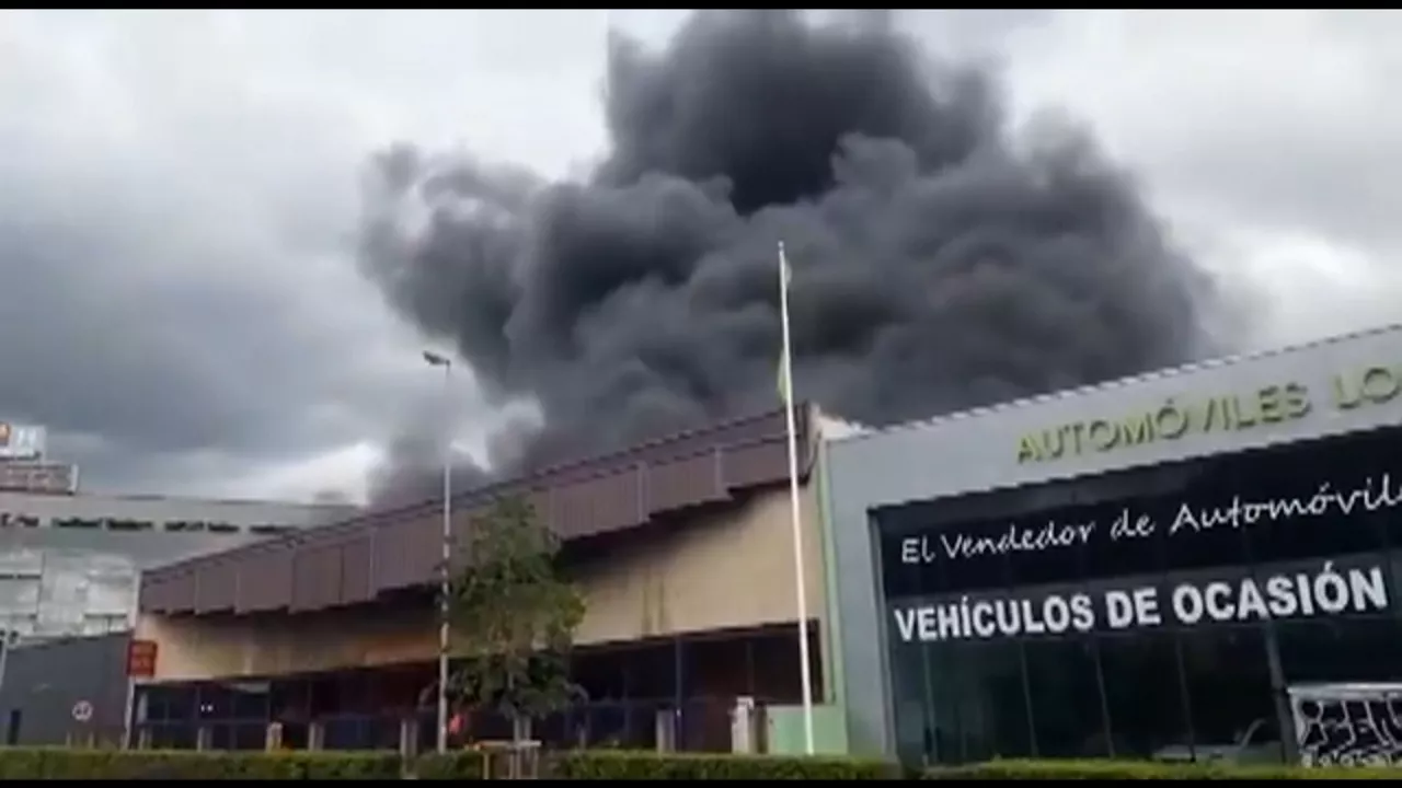 Incendio en Burlada.