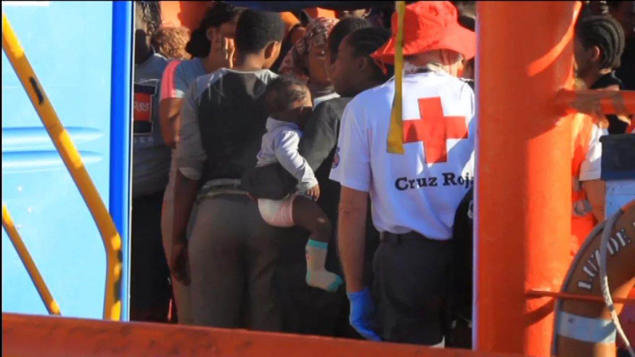 Migrantes en tránsito. Imagen: EITB Media