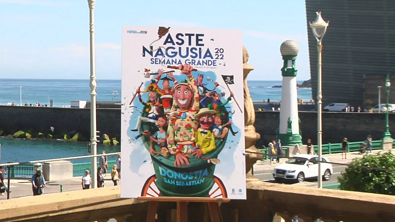 Cartel anunciador de la Semana Grande donostiarra.