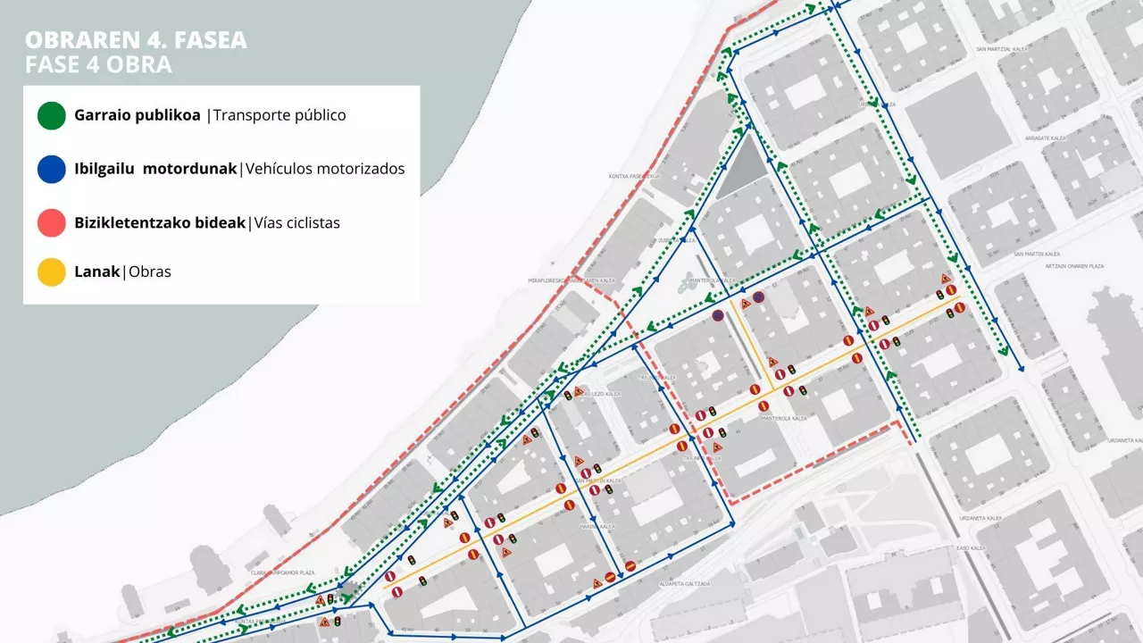 Fase 4 de las obras en el entorno de La Concha.