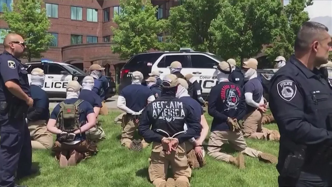 Imagen de los supremacistas blancos detenidos en Idaho. Foto: Reuters