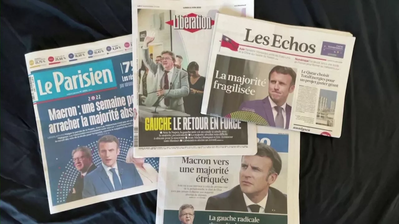 Egunkarien gaurko azalak. Agentzietako bideo batetik ateratako irudia.