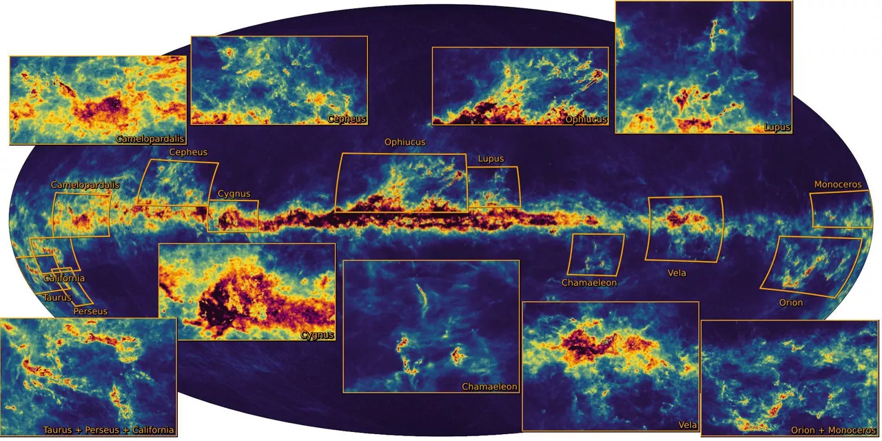 Uno de los mapas de la ESA. Foto: ESA/Gaia/DPAC, created by T.E.Dharmawardena