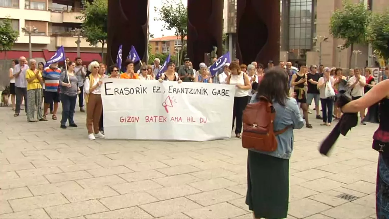 Concentración en Barakaldo. Imagen: EITB Media