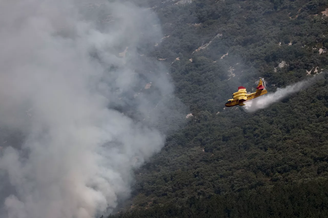 Incendio en la Sierra de Leire. Foto: EFE