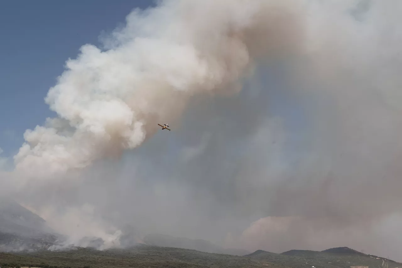 Incendio en la Sierra de Leire. Foto: EFE