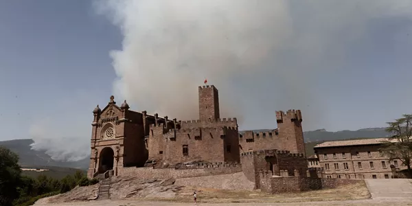 Incendio en la Sierra de Leire. Foto: EFE