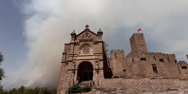 Incendio en la Sierra de Leire. Foto: EFE