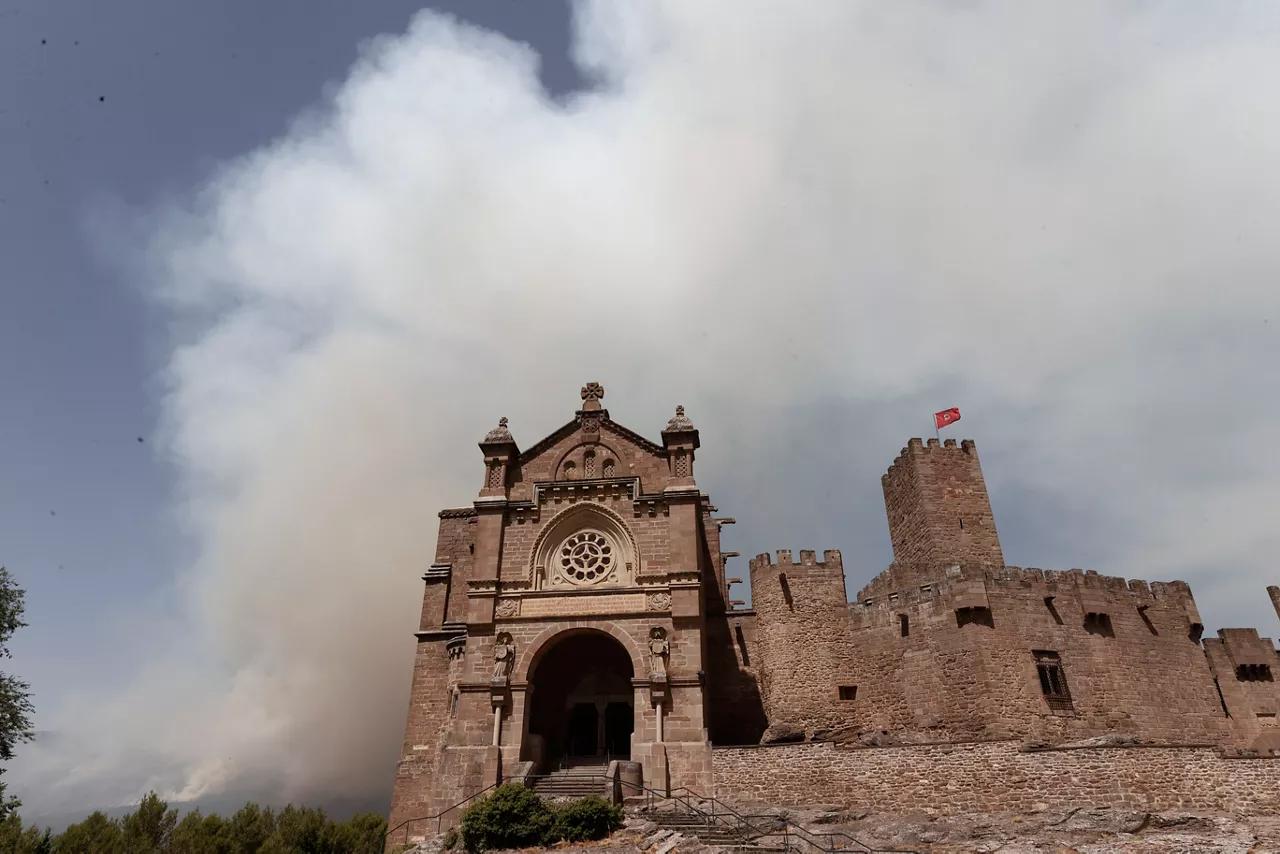 Incendio en la Sierra de Leire. Foto: EFE