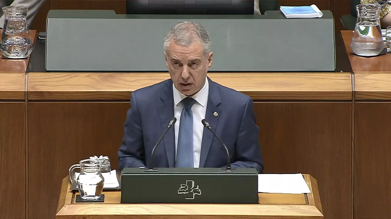 Urkullu, en un momento de su intervención.