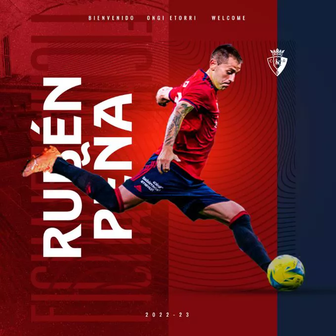 Ruben Peña, Osasunaren jokalari berria. Irudia: @caosasuna.