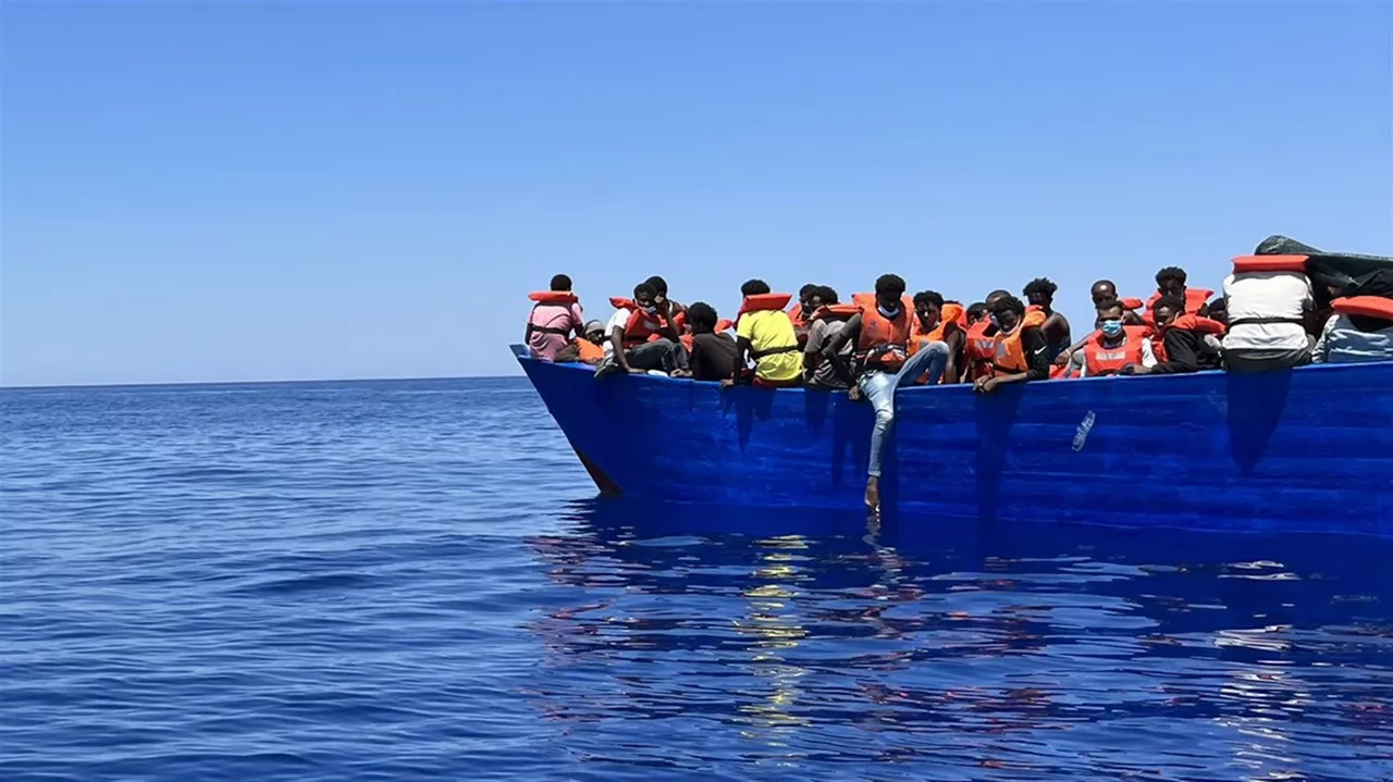 Varias de las personas rescatadas este viernes.