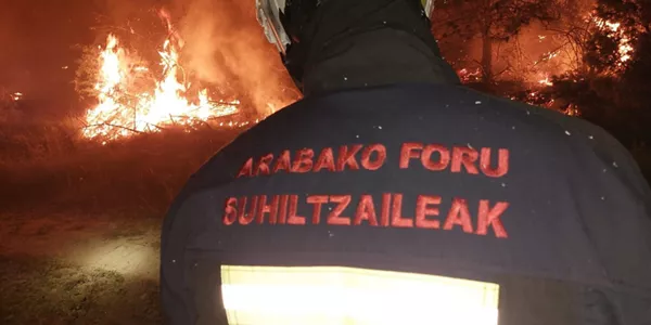 Arabako Suhiltzaileak lanean, Nafarroan. 