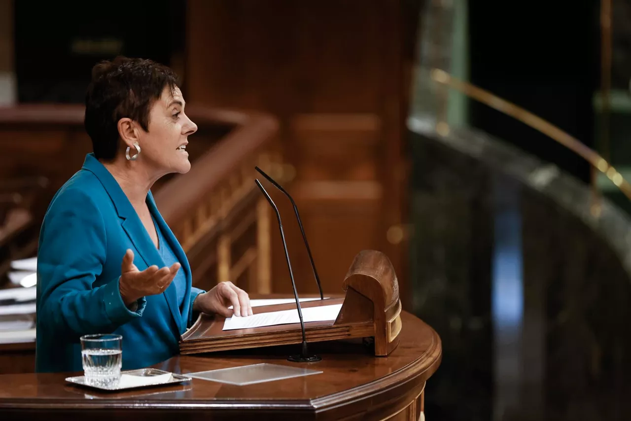 La diputada de EH Bildu Mertxe Aizpurua este martes en el Congreso. Foto: EFE