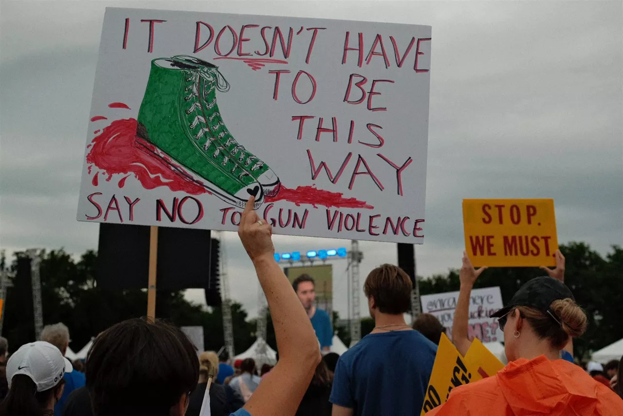 Protesta contra el uso de armas en Washington. EFE.