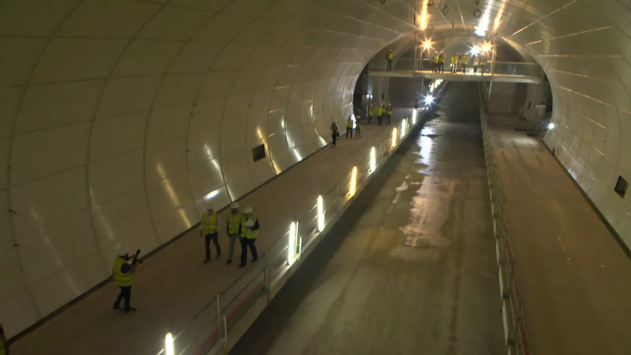 Obras del metro de Donostialdea.