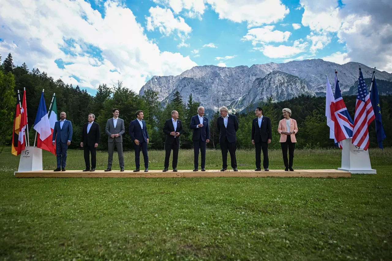 Los líderes de las 7 potencias económicas mundiales, en Múnich. Foto: EFE