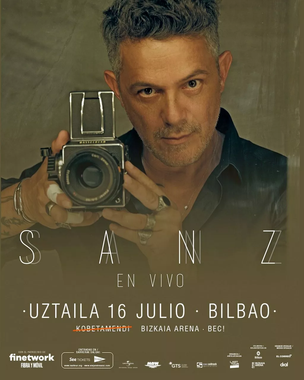 Alejandro Sanz actuará finalmente en el BEC! el 16 de julio