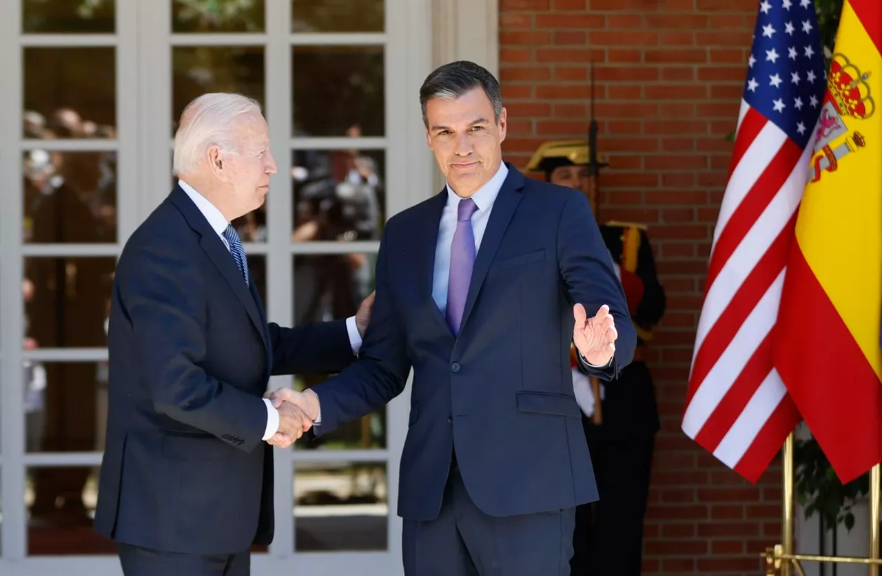 Joe Biden y Pedro Sánchez en Moncloa. Foto: EFE
