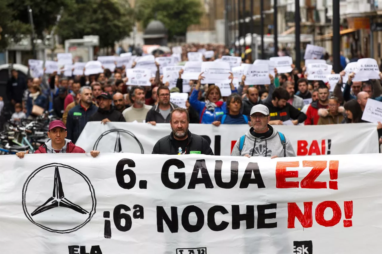 Miles de persona participaron en la manifestación de este miércoles en Vitoria-Gasteiz