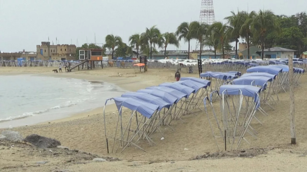 Playa de Venezuela. Imagen obtenida de un vídeo de Agencias.