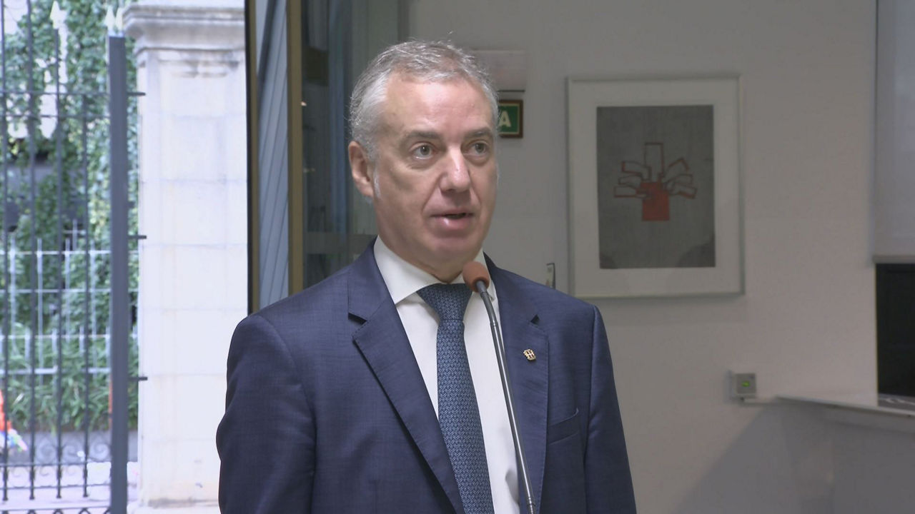 Iñigo Urkullu. Imagen obtenida de un vídeo de EITB Media.