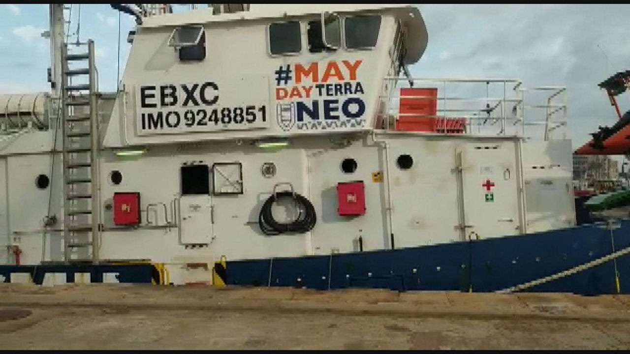 El Aita Mari Burrianan. EITB Mediaren bideo batetik ateratako irudia.