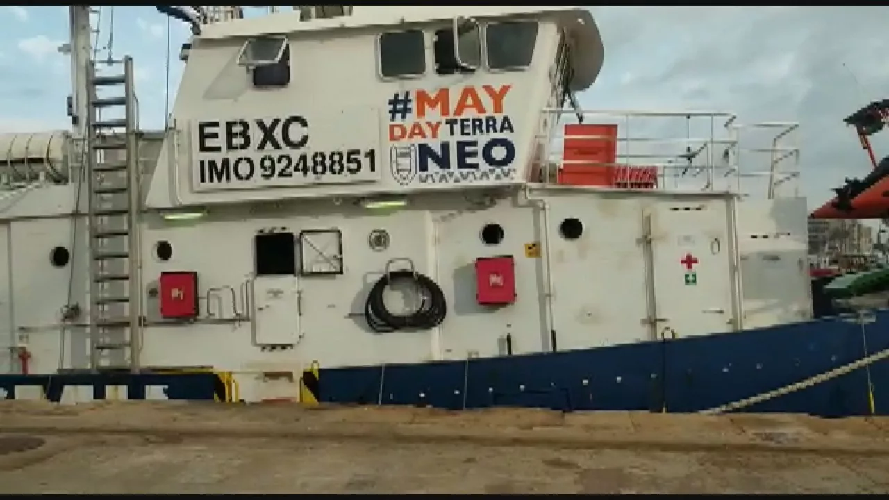 El Aita Mari Burrianan. EITB Mediaren bideo batetik ateratako irudia.