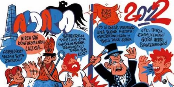 San Fermin jaietako peñen pankartak 2022