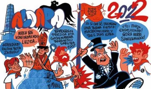 San Fermin jaietako peñen pankartak 2022
