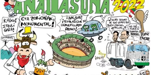 Pancartas de las peñas de San Fermín 2022
