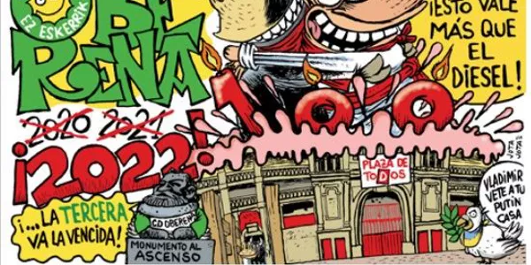 Pancartas de las peñas de San Fermín 2022