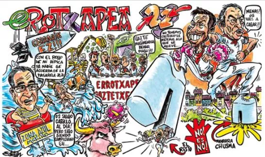 Pancartas de las peñas de San Fermín 2022