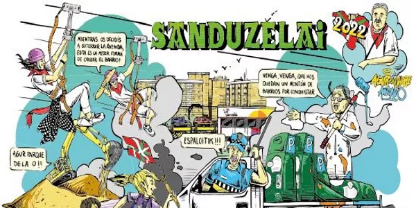 Pancartas de las peñas de San Fermín 2022