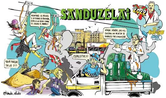 Pancartas de las peñas de San Fermín 2022