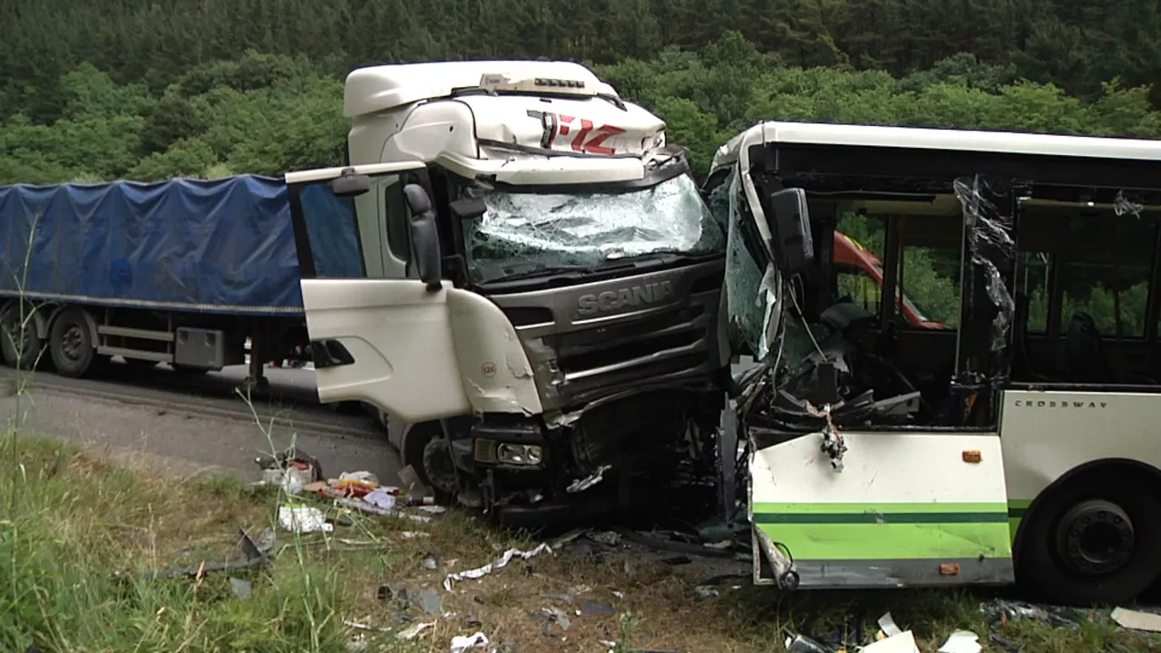 Accidente en Llodio. Imagen: EITB Media