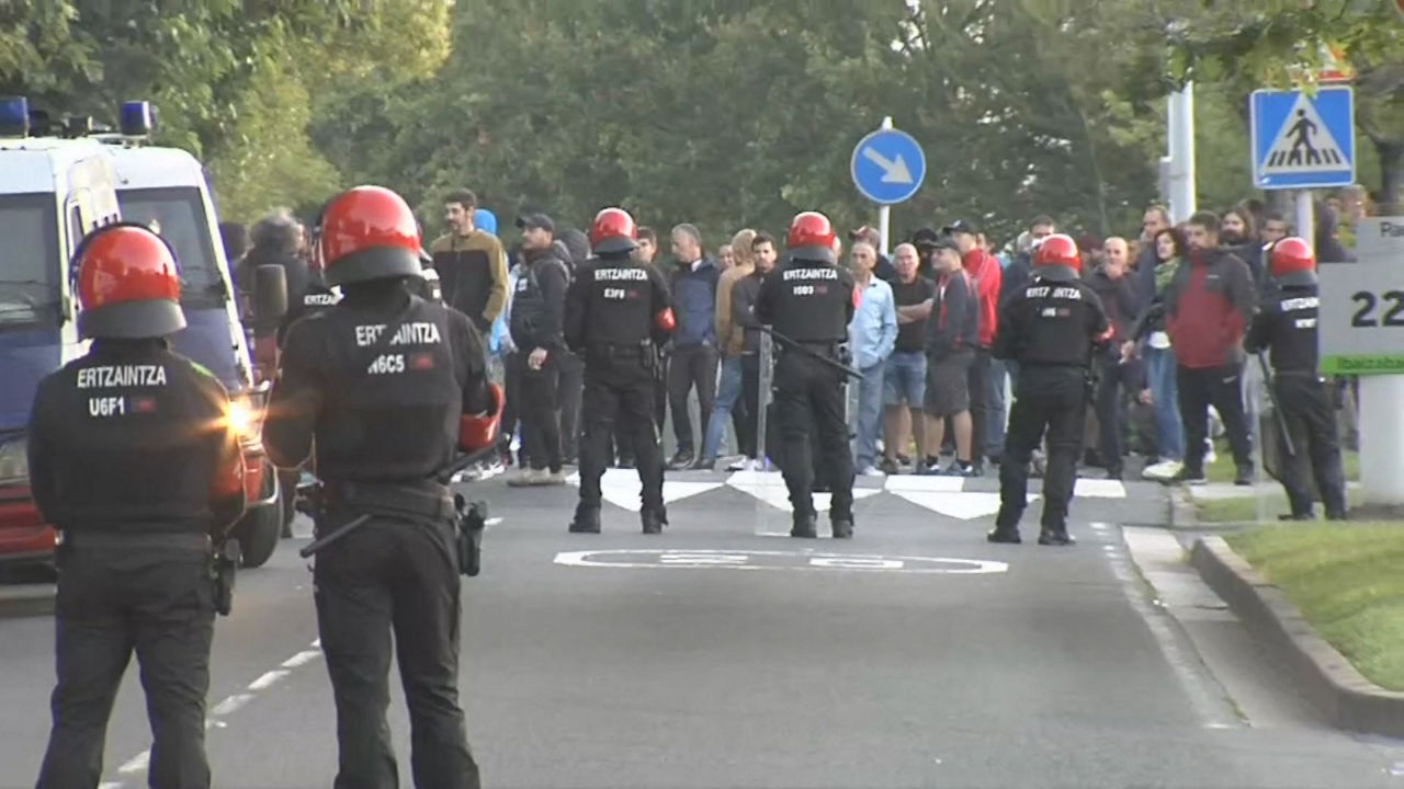 Zamudio, esta mañana. Imagen obtenida de un vídeo de EITB Media.