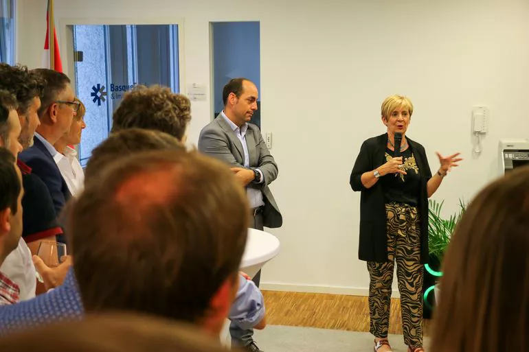 La consejera de Economía Arantxa Tapia, este lunes, en un acto en Munich. Foto: Irekia